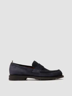 BELMONDO 006 - Blue Suede Penny Loafers