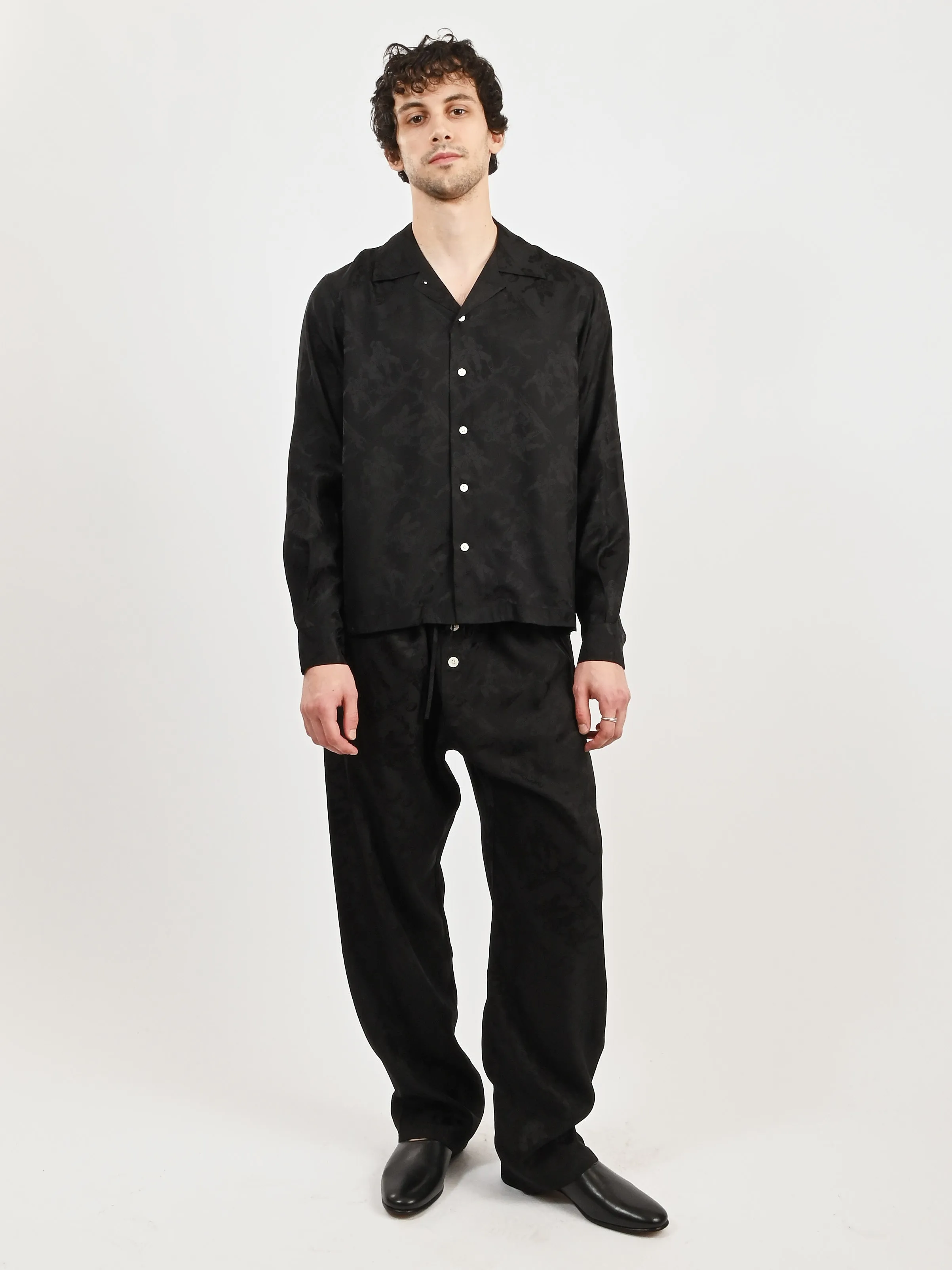 Black Football Jacquard Havana Shirt