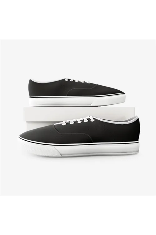 Black Low Cut Canvas Sneakers