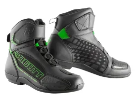 Bogotto GPX Motorcycle Boots with Logo, Black/Green