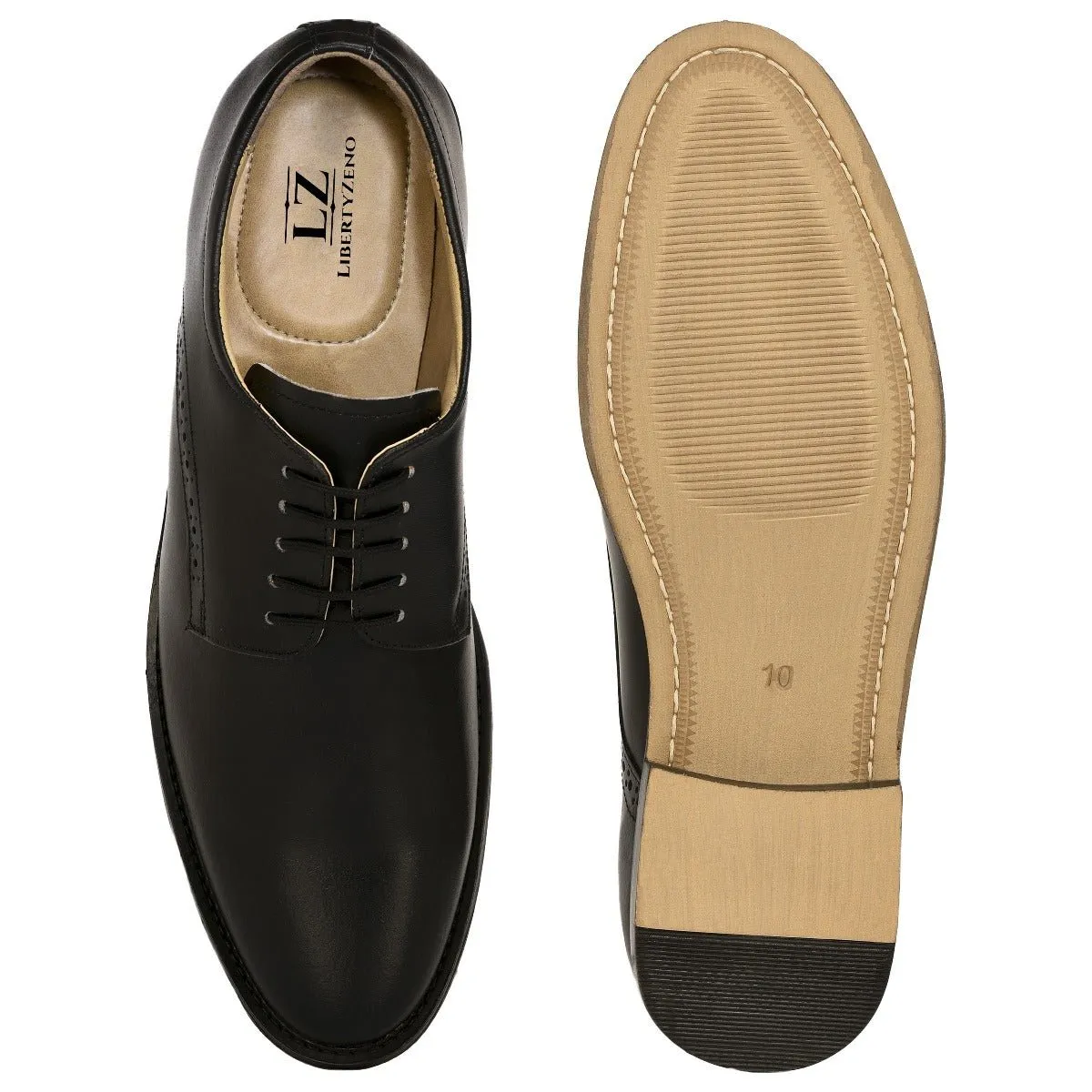 Boseman Genuine Leather Derby Style Dress Shoes For Men