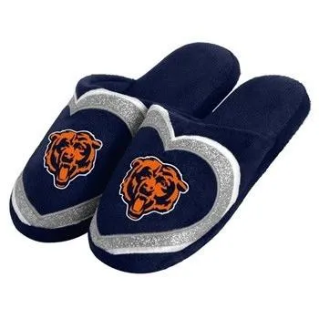 Chicago Bears Womens Glitter Slide Slipper