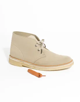 CLARKS SAND SUEDE DESERT BOOTS