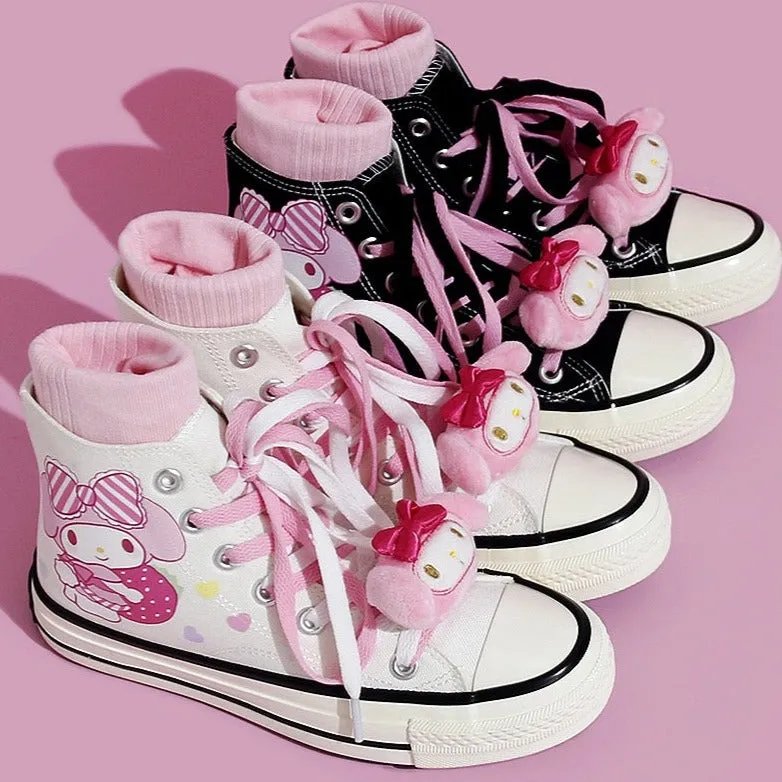 Cute Kawaii My Melody High Top Canvas