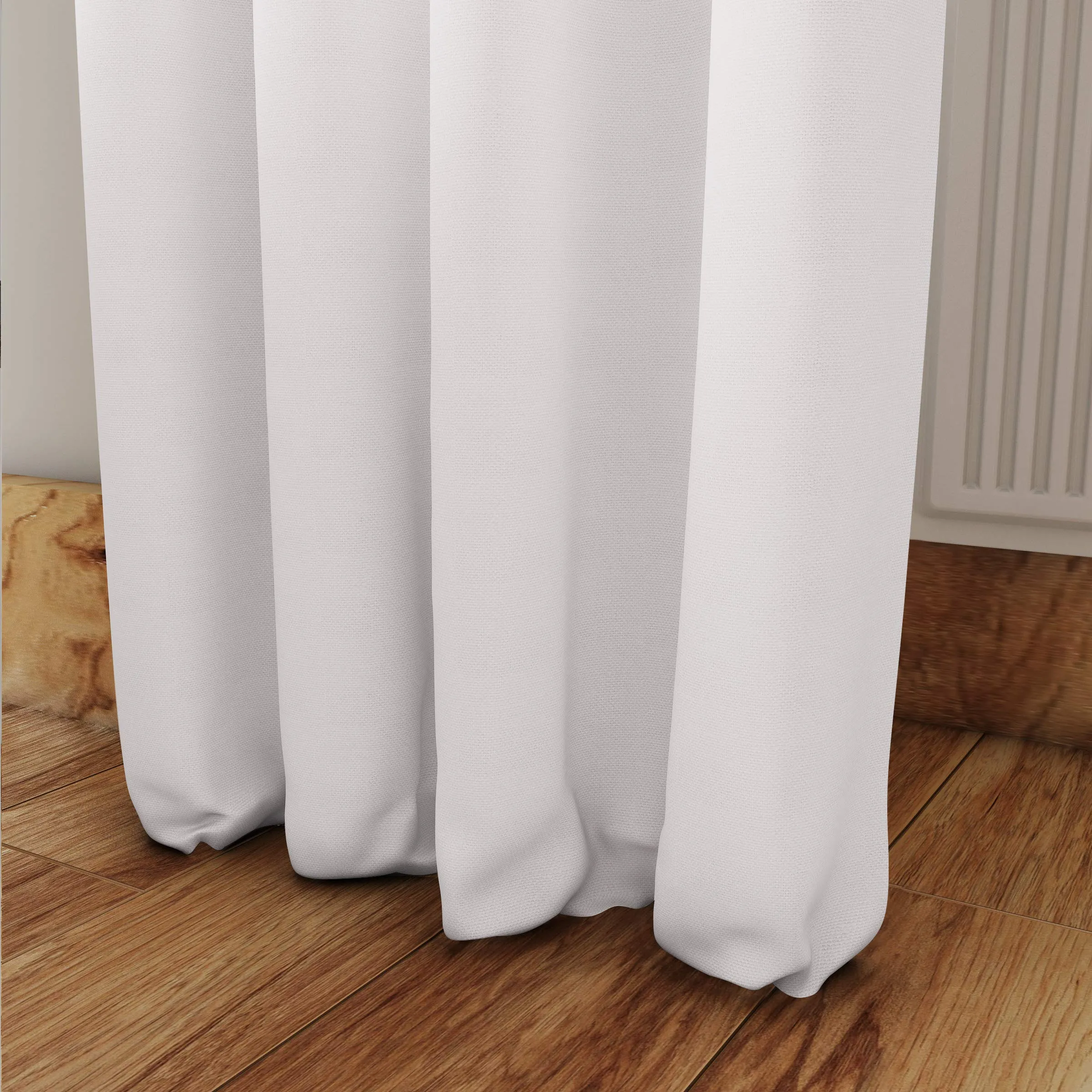 Encasa Homes Long Door Curtain Plain Colour - White - 1 Panel of (9 ft Long), Light Weight Pure Cotton Canvas, Light-Filtering Non-Blackout, for Living Room, Bedroom (Set of 1)