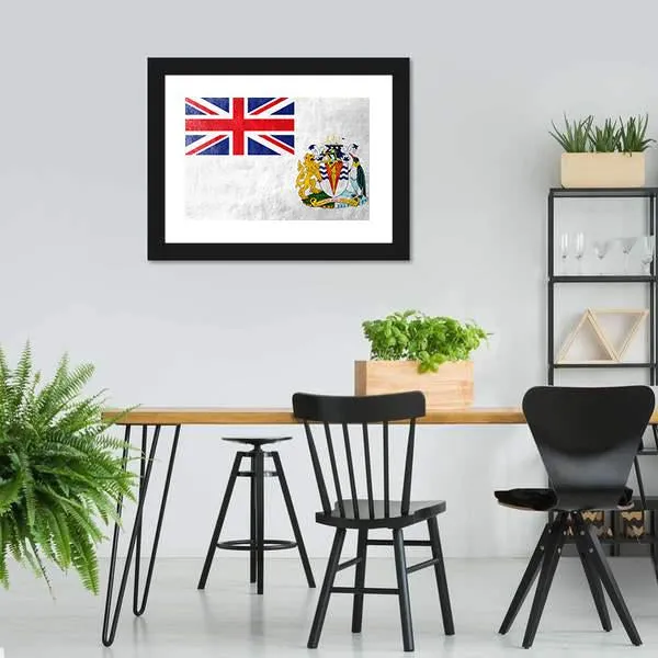 Flag Of British Antarctic Territory Canvas Wall Art