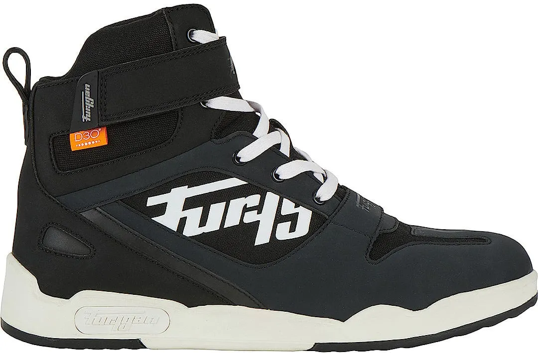 Furygan Get Down Motorcycle Shoes, Black/White