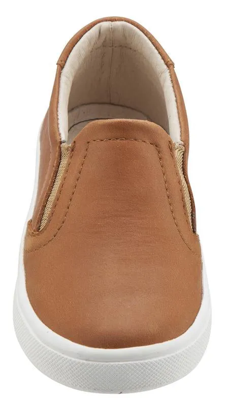 HOFF TAN LEATHER SLIP ON SNEAKER SHOE