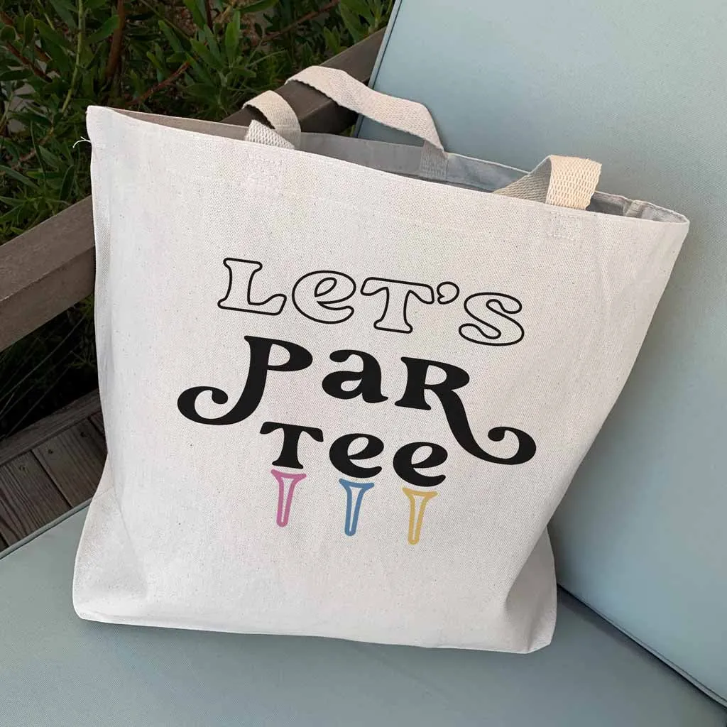 Let’s PAR-TEE Large Golf Tote Bag