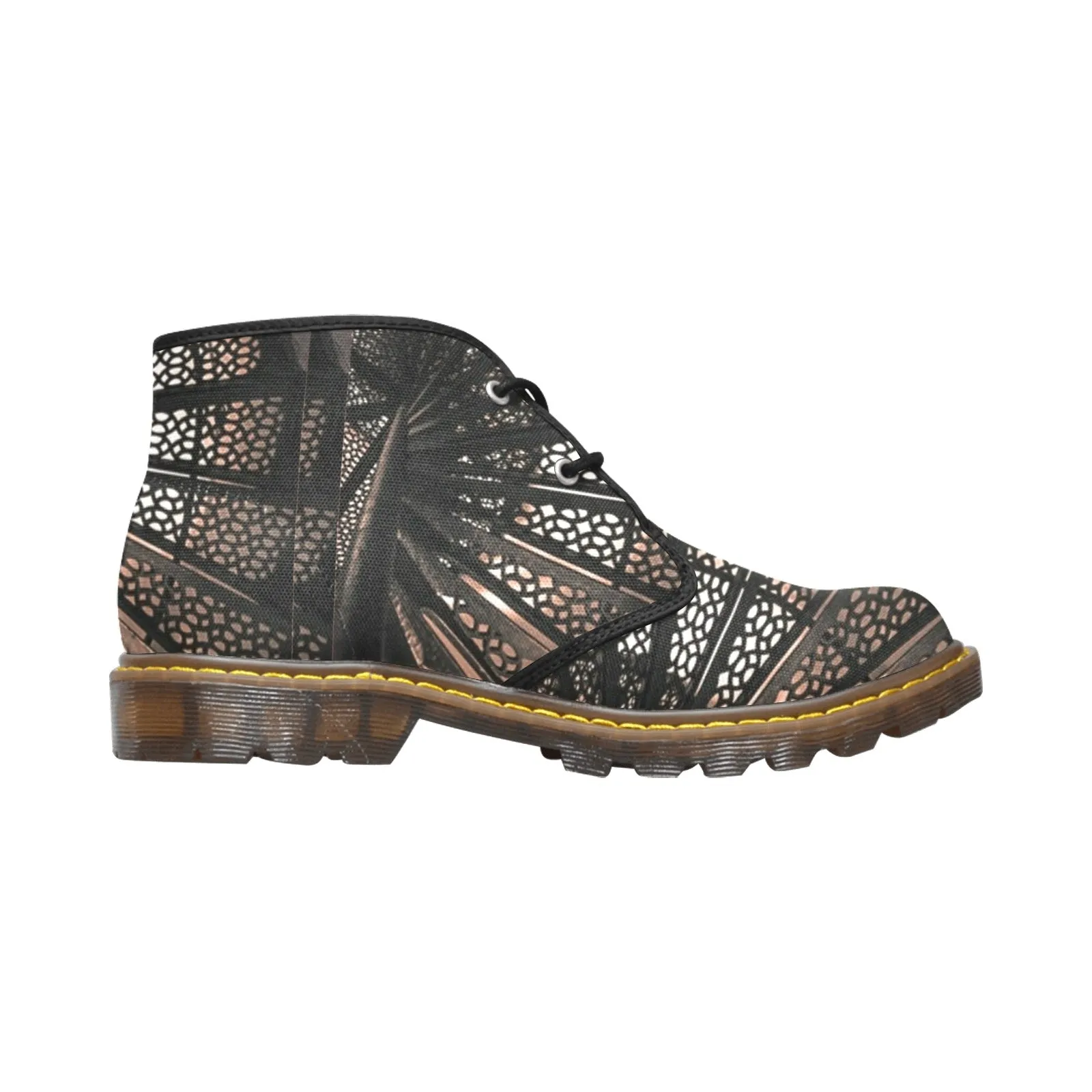 Lighthouse Fibonacci Spiral Beauty Women's Canvas Chukka Boots