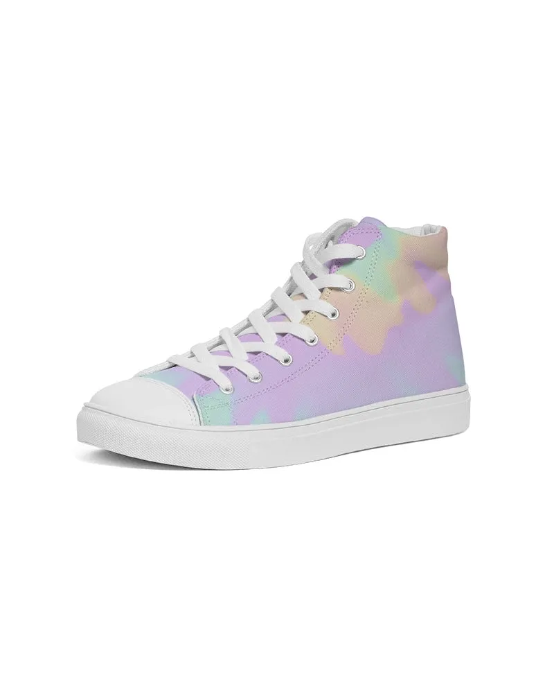 Lilac Mint Tie Dye Men's Hightop Canvas Shoe