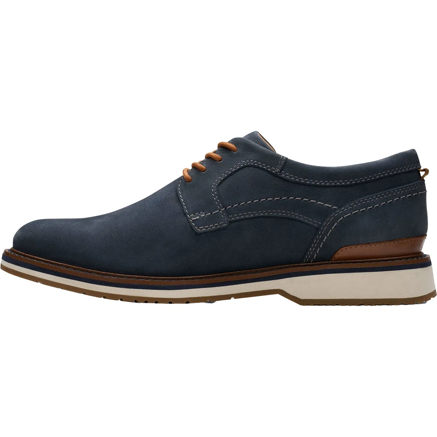 Men's Clarks Monahan Plain Navy Nubuck