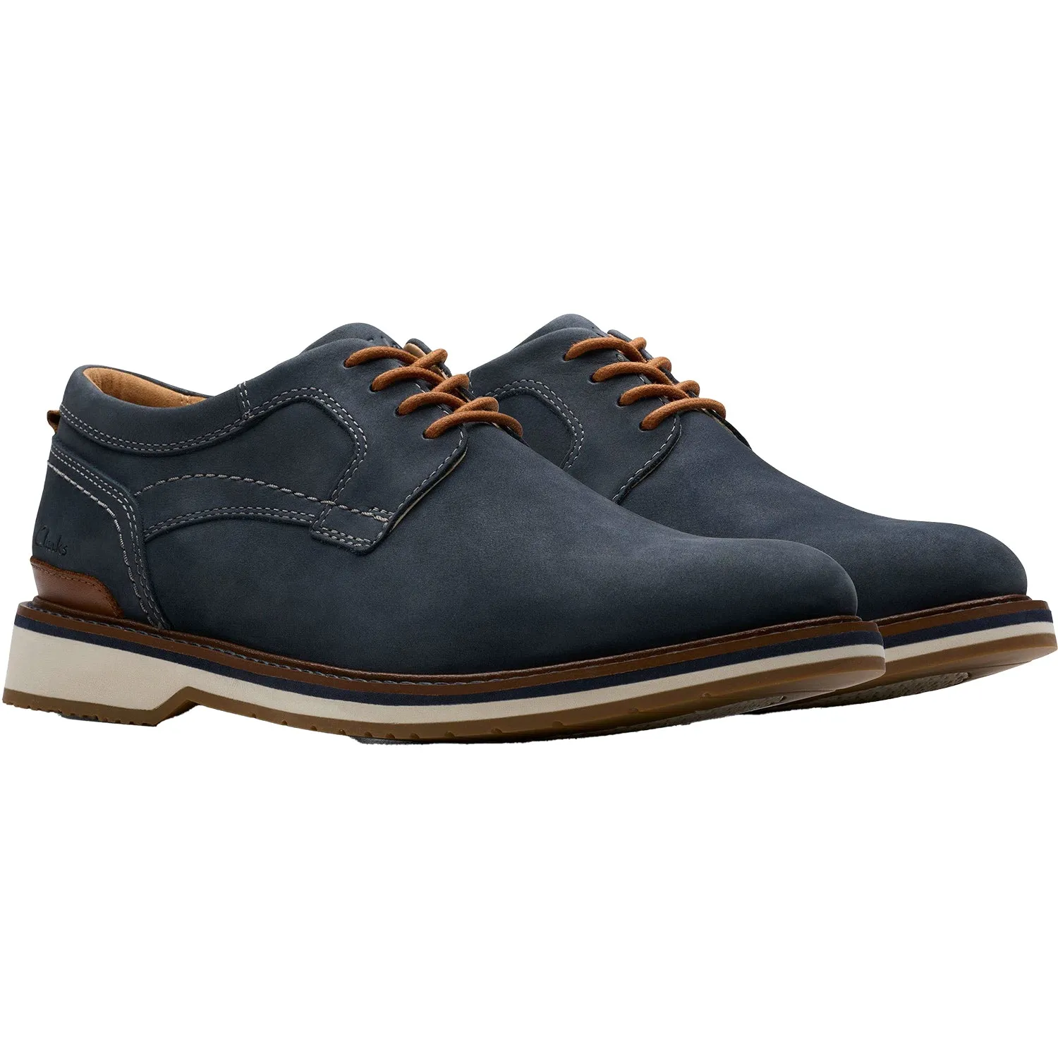 Men's Clarks Monahan Plain Navy Nubuck