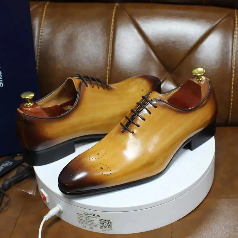 Men's Elegant Leather Oxford Dress Shoes