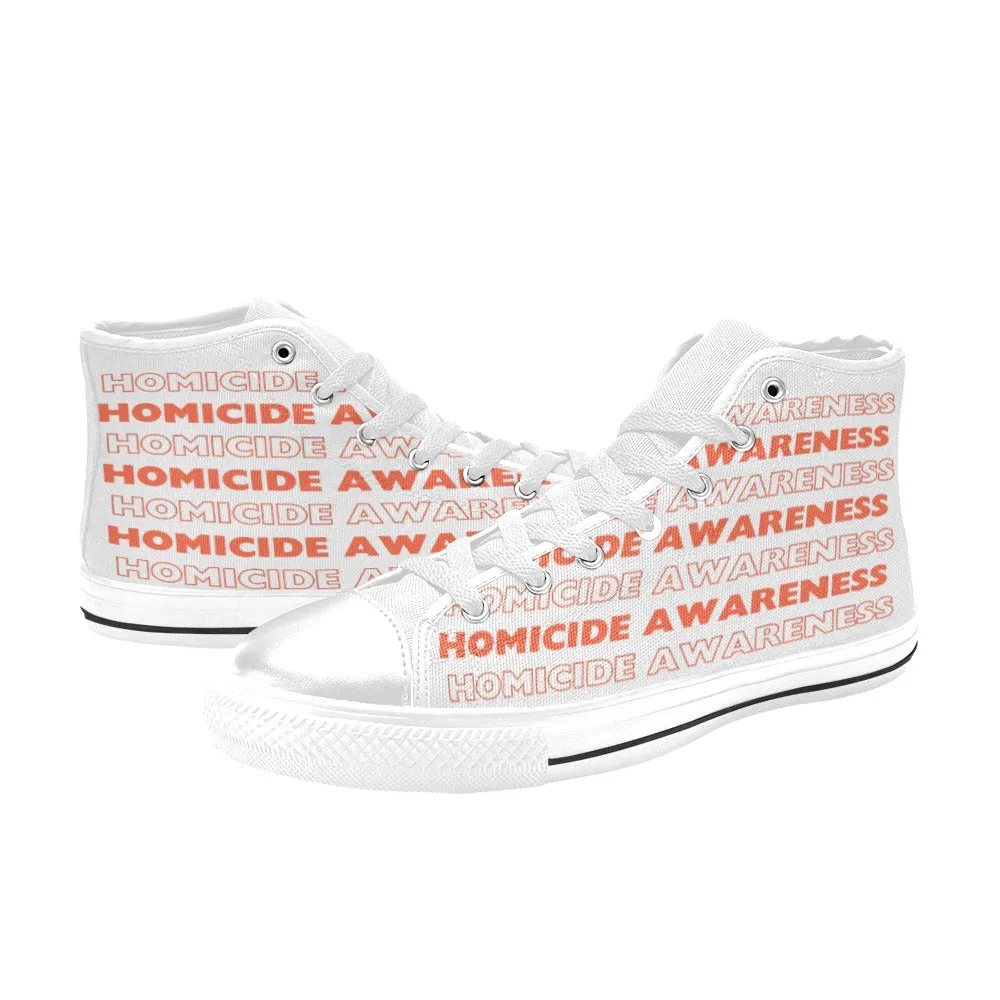 Men’s Homicide Awareness High-Top Canvas Shoes