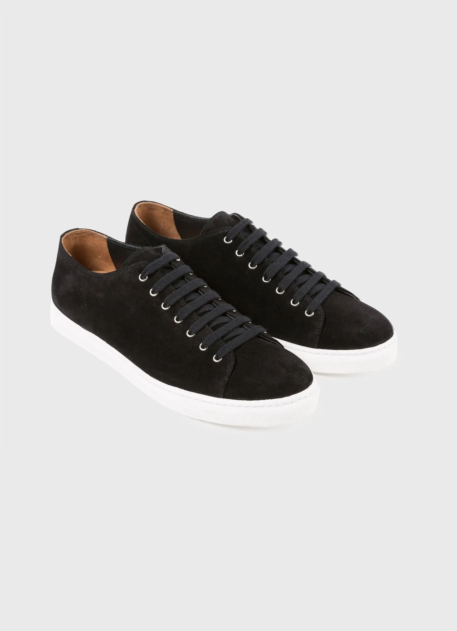 Men's Suede Tennis Shoes in Black