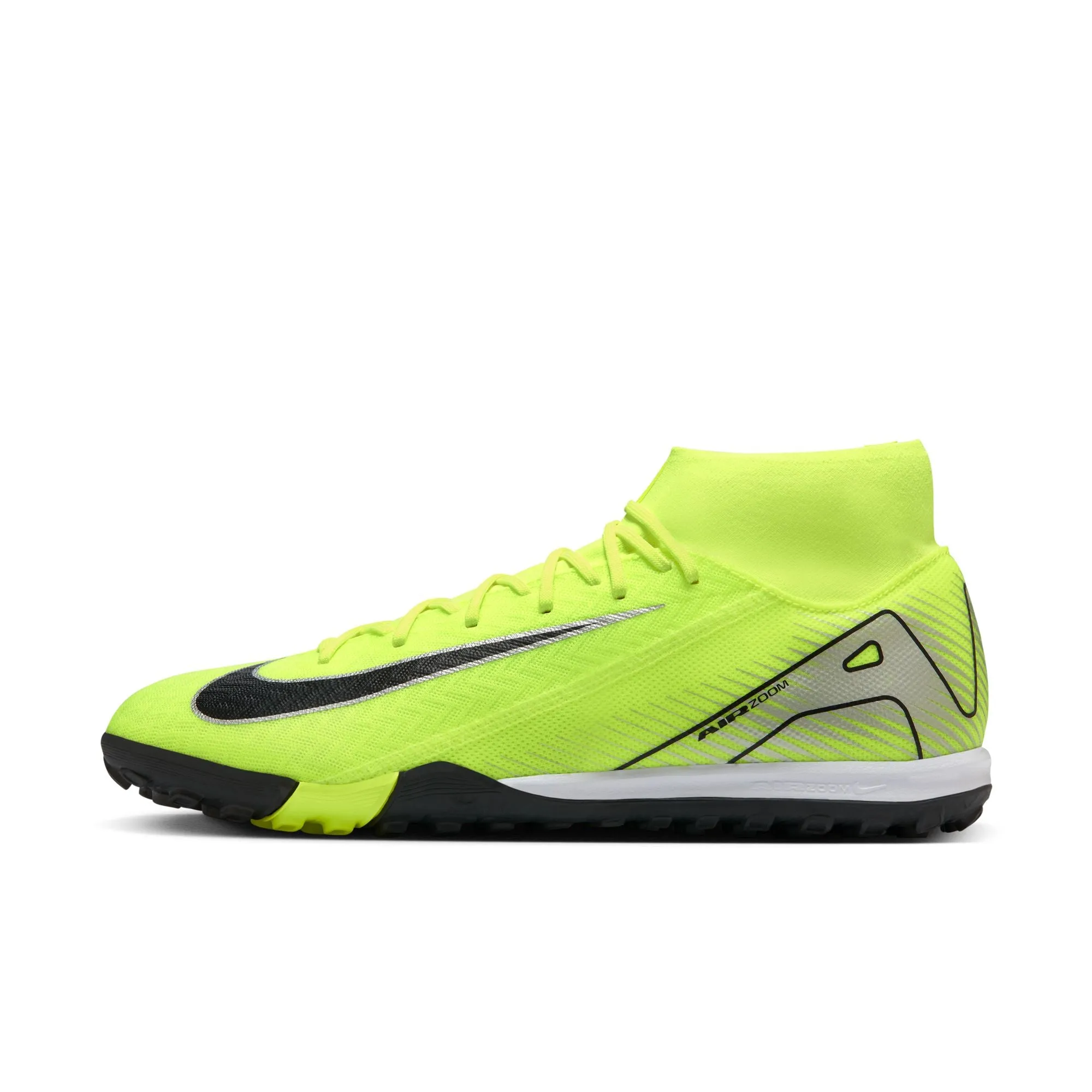 Nike Mercurial Superfly 9 Academy TF Turf Soccer Shoes - Volt/Black