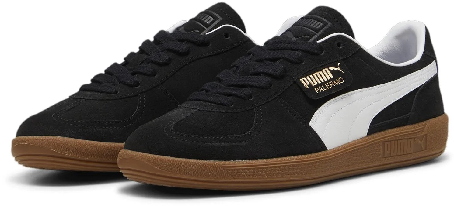 PUMA - Mens Palermo Shoes, Color Black/White