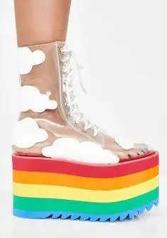 Rainbow Thick Bottom Fashion Boots