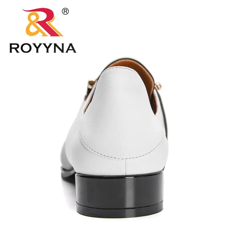 ROYYNA Leather Two-Tone Loafer Shoes