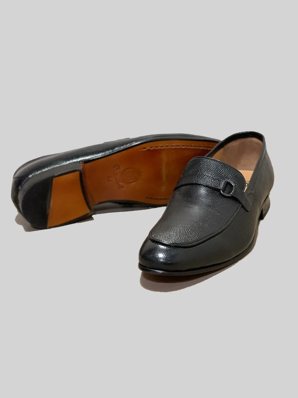 Single Rhodes Loafer - Pebble Grain Black