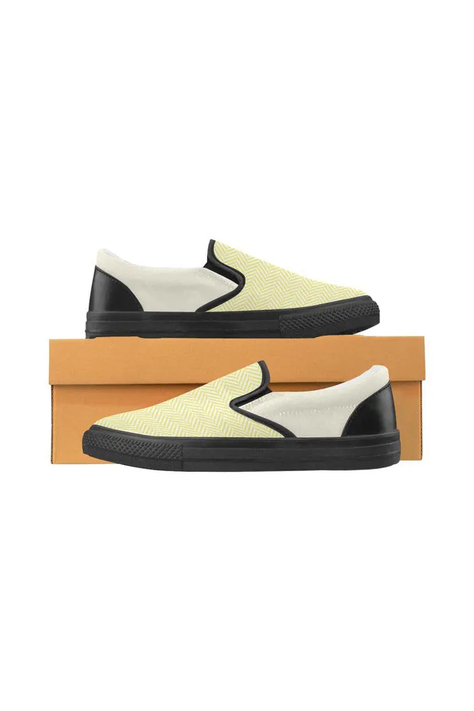 Sweet Corn Men's Slip-on Canvas Shoes (Model 019)