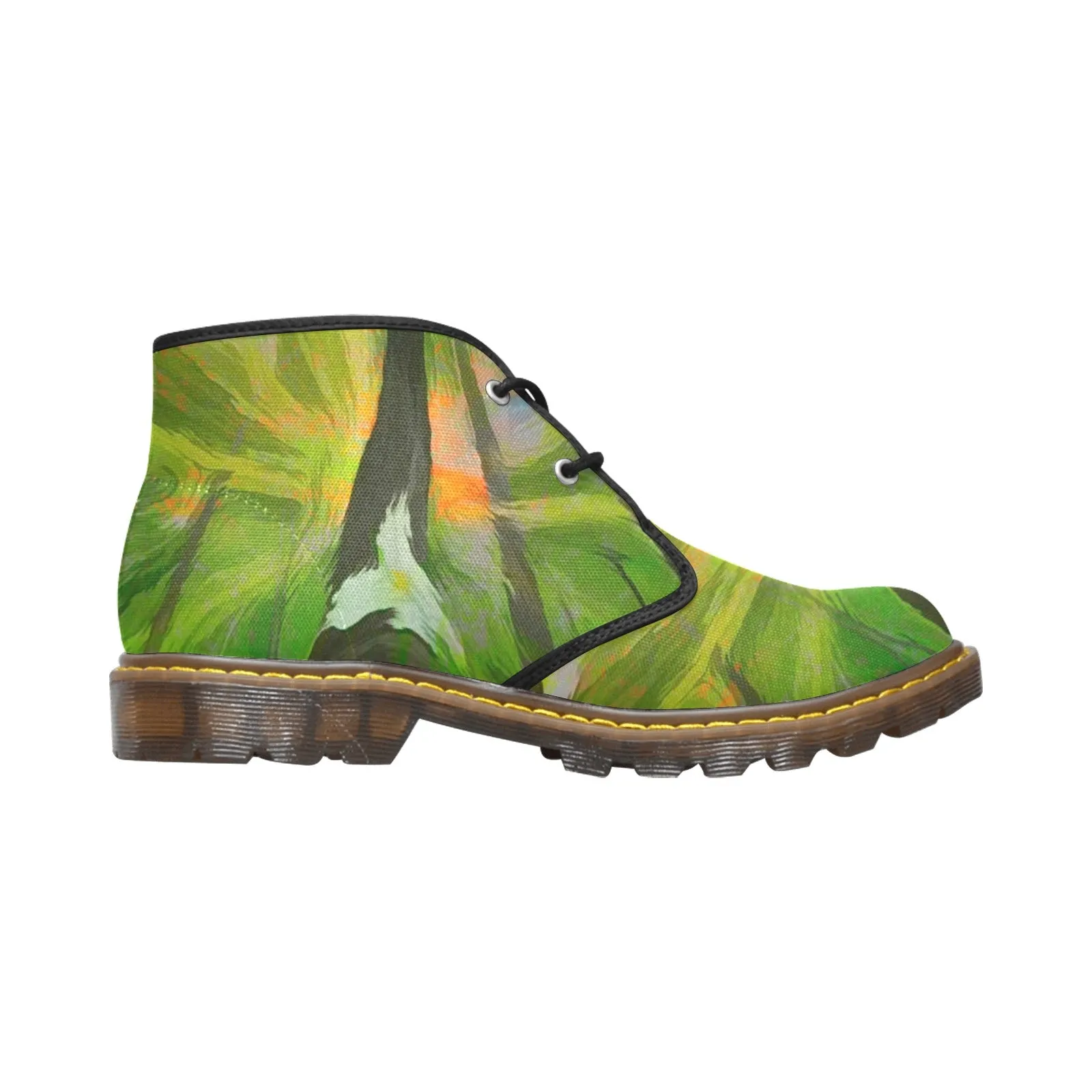 Van Gogh's Trillium & the Tree Women's Canvas Chukka Boots