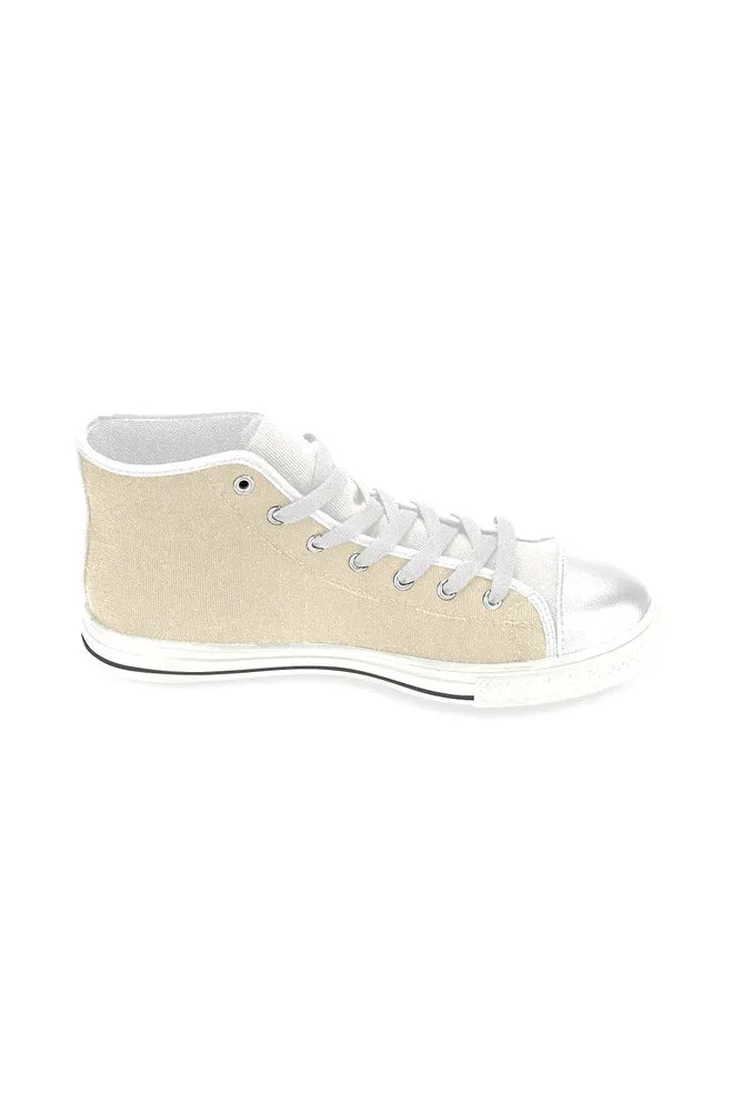 Vanila Custard Men’s Classic High Top Canvas Shoes (Model 017)