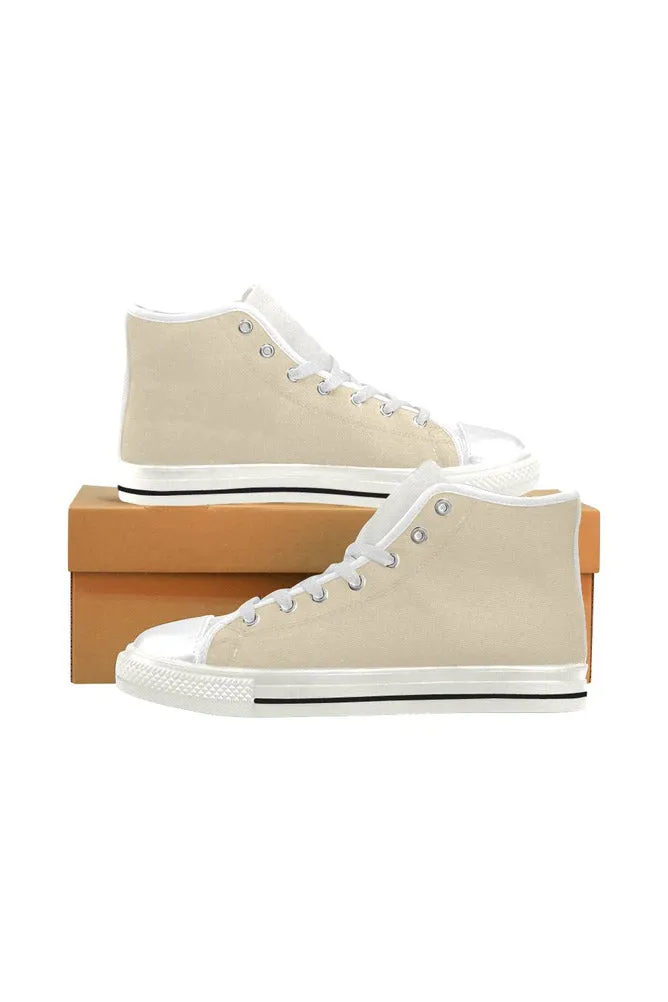 Vanila Custard Men’s Classic High Top Canvas Shoes (Model 017)